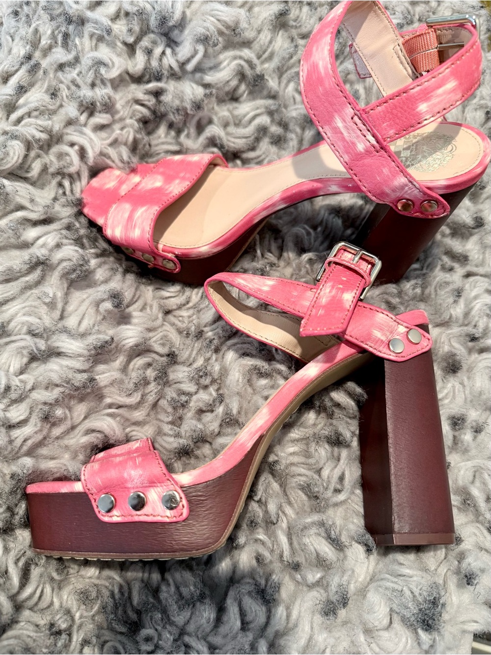 Vince Camuto Size 6.5 Block Sandals Heels NWOB